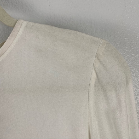 Chloé 100% Silk Embroidered Wide Sleeve Long Sleeve Top - Picture 8 of 15